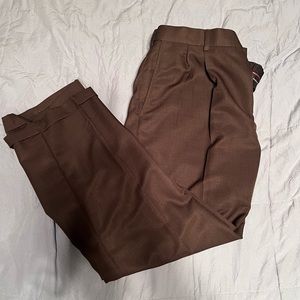 Haggar Men’s Dark Brown Dress Pants